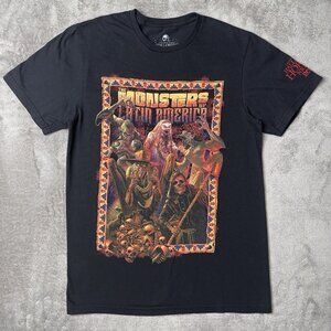 Universal Studios T-Shirt Men's Small Black Halloween Horror Nights Retro Pulp